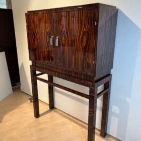 Art Deco Cabinet, Macassar Veneer, Mahogany, France circa 1930