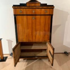 Neoclassical Biedermeier Secretary Desk - Front Profile with Opened Doors - Styylish