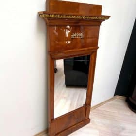 Biedermeier Wall Mirror, Cherry Veneer, South Germany circa 1820