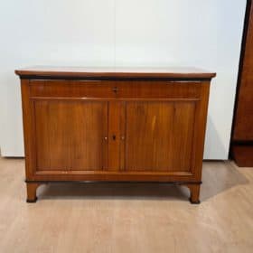 Biedermeier Sideboard with Fold Up Top, Cherry Veneer, Germany circa 1830