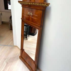 Biedermeier Wall Mirror, Cherry Veneer, South Germany circa 1820