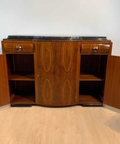 Walnut Art Deco Sideboard - Doors Open - Styylish