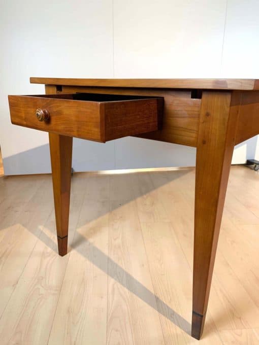 Large Neoclassical Expandable Dining Table - Drawer Detail - Styylish