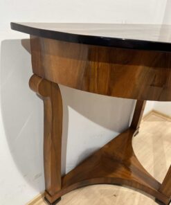 Biedermeier Demi-Lune Console Table - Wood Detail - Styylish