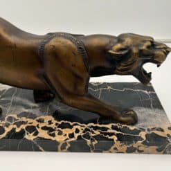 Art Deco Panther Sculpture - Front Legs and Face Detail - Styylish