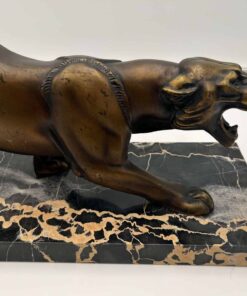 Art Deco Panther Sculpture - Front Legs and Face Detail - Styylish