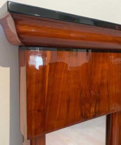 Small Biedermeier Wall Mirror - Curved Cornice - Styylish