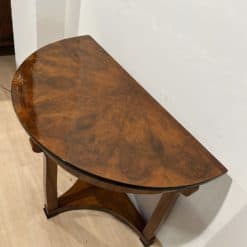 Biedermeier Demi-Lune Console Table - Veneer Detail - Styylish