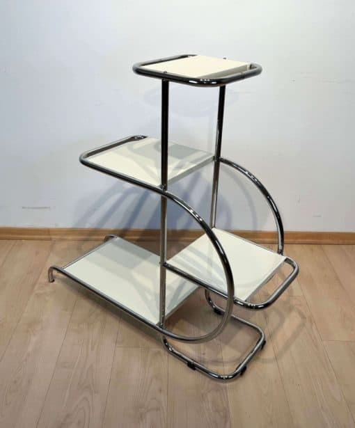 Steel Bauhaus Etagere - Nickel-Plated Steel Tubes - Styylish