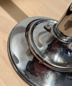 Art Deco Standing Ashtray - Chromed Metal Base Detail - Styylish