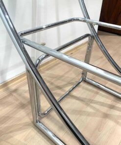 Bauhaus Style Shelving Unit - High Gloss Silver Polish on Frame - Styylish