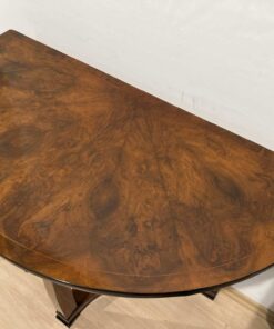 Biedermeier Demi-Lune Console Table - Maple Inlay Band - Styylish