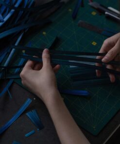 Natura Straw Marquetry cabinet- at work- Styylish