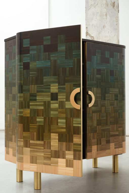 Natura Cabinet Forest- side view door open- Styylish