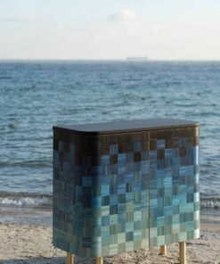 Natura Straw Marquetry cabinet- legs detail- Styylish