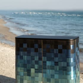 Natura Straw Marquetry Cabinet, Solomia Collection, RUDA Design