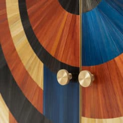 Solomia straw marquetry cabinet- colors detail- Styylish