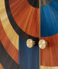 Solomia straw marquetry cabinet- colors detail- Styylish