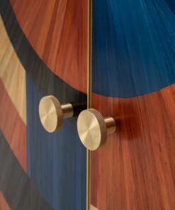 Solomia straw marquetry cabinet- knob detail- Styylish