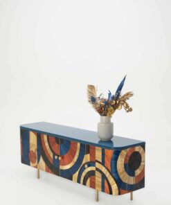 Solomia straw marquetry cabinet- view from above- Styylish