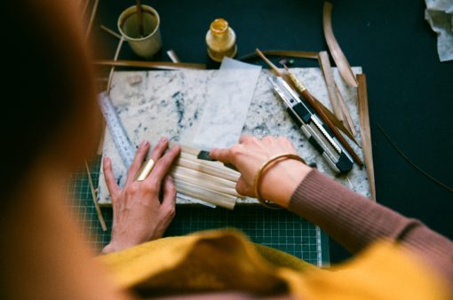 Solomia Straw Marquetry Credenza- adding straws- Styylish