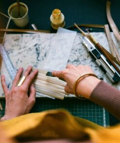 Solomia Straw Marquetry Credenza- adding straws- Styylish