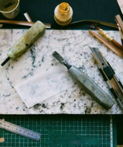 Solomia Straw Marquetry Credenza- tools used- Styylish