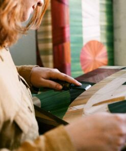 Solomia Straw Marquetry Credenza- at work- Styylish