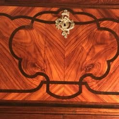 French Louis XV Secretary Desk- detail of the veneer on the writing flap- Styylish