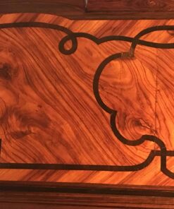 French Louis XV Secretary Desk- detail of the veneer on the writing flap left side- Styylish