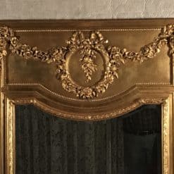 Louis XVI Style Trumeau Mirror - Top Detail - Styylish