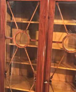 Antique Biedermeier Library Cabinet- details of the doors- Styylish