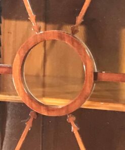 Antique Biedermeier Library Cabinet- detail of door decor- Styylish