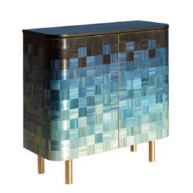 Natura Straw Marquetry Cabinet, Solomia Collection, RUDA Design