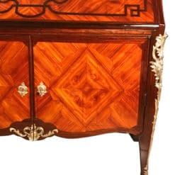 French Louis XV Secretary Desk- detail of the veneer on the doors- Styylish