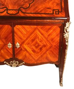 French Louis XV Secretary Desk- detail of the veneer on the doors- Styylish