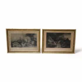 19th Century Pair of Large Antique Engravings by Jazet Jean Pierre Marie