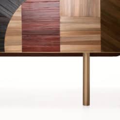 Solomia Straw Marquetry Credenza- leg detail- Styylish