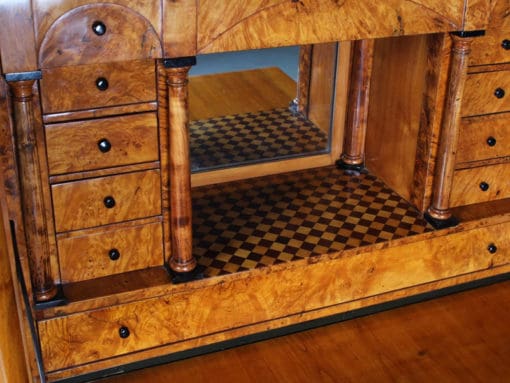 Biedermeier Cherry Wood Secretary Desk- inside view detail- Styylish