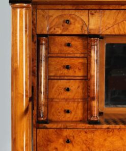 Biedermeier Cherry Wood Secretary Desk- column detail- Styylish
