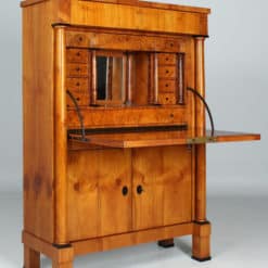 Biedermeier Cherry Wood Secretary Desk- lateral view door open- Styylish