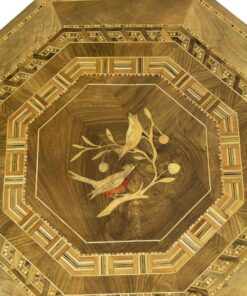 Marquetry Side Table- flowers detail- Styylish