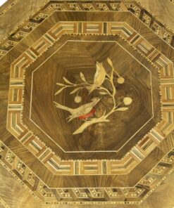 Marquetry Side Table- marquetry detail- Styylish