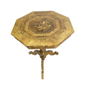 Marquetry Side Table, 19th Century Late Biedermeier