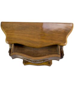 19th Century Walnut Console - Top View with Drawer Open - Styylish