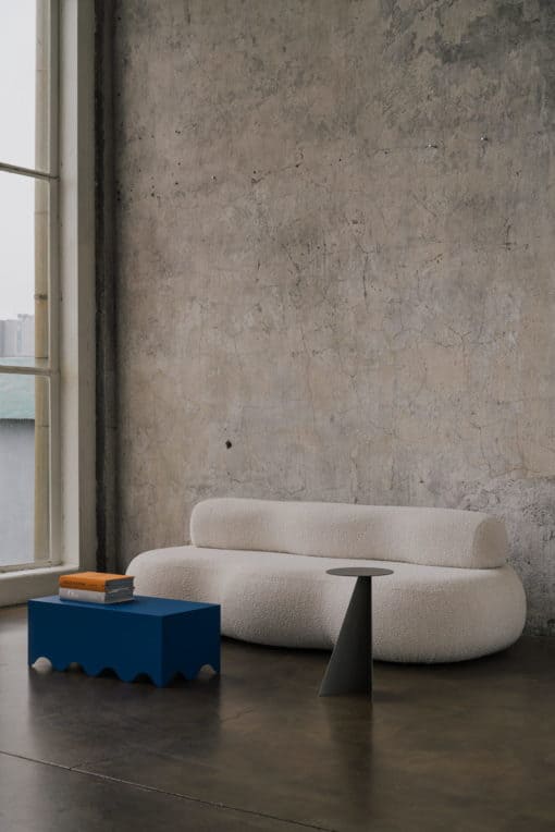 Boucle Sofa- seen on a grey background- Styylish