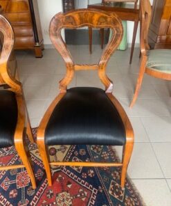 Alternative view of Set of Four Walnut Biedermeier Chairs, 1830