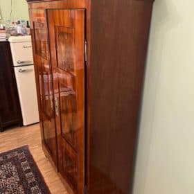 Large Biedermeier Wardrobe, Cherry, Walnut, Ebony, Brass, Southern Germany circa 1820