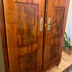 Large Biedermeier Wardrobe - Wood Grain Detail - Styylish