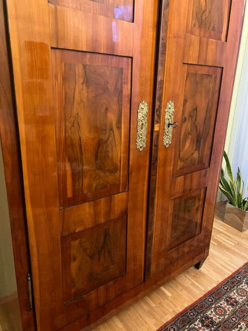 Large Biedermeier Wardrobe - Wood Grain Detail - Styylish